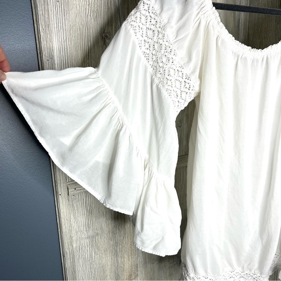 Surf Gypsy Boho Crochet Sleeves Top - Picture 3 of 7